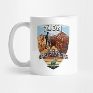 Zion National Park I Hiked Angels Landing with Hiker and Bighorn Sheep Mug